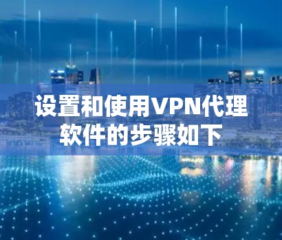 设置和使用VPN代理软件的步骤如下