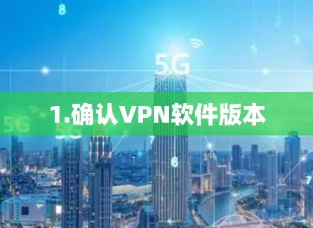 1.确认VPN软件版本