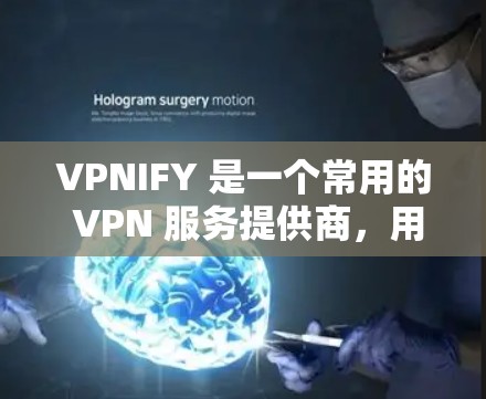 VPNIFY 是一个常用的 VPN 服务提供商，用户可以通过其客户端来连接 VPN，实现匿名上网、保护隐私等功能。以下是使用 VPNIFY 客户端的基本步骤