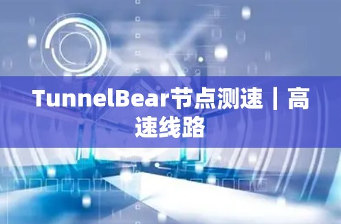 TunnelBear节点测速｜高速线路