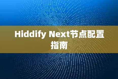 Hiddify Next节点配置指南
