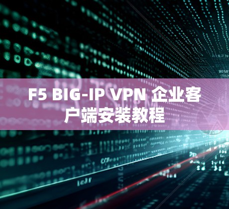 F5 BIG-IP VPN 企业客户端安装教程