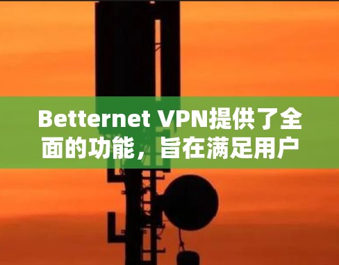Betternet VPN提供了全面的功能，旨在满足用户的安全和隐私需求。以下是其详细功能介绍