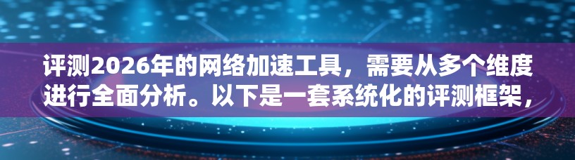评测2026年的网络加速工具，需要从多个维度进行全面分析。以下是一套系统化的评测框架，帮助你全面了解各个工具的性能和适用性