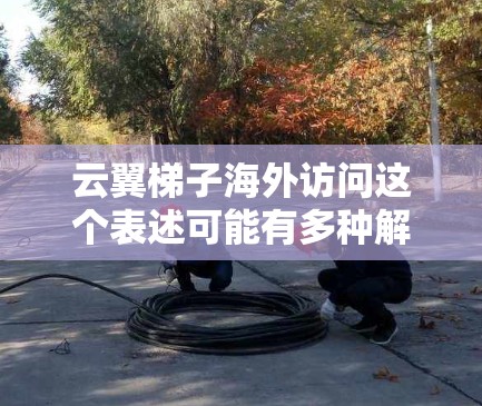 云翼梯子海外访问这个表述可能有多种解释,具体含义取决于云翼梯子指的是什么。如果你能提供更多的背景信息或明确云翼梯子的定义,我可以给出更准确的解释或建议